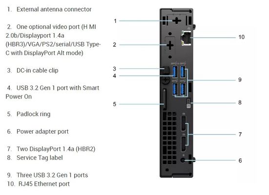 Dell OptiPlex 5000 Micro Facteur de forme Bureau PC Mini Ordinateur 5000mff i5-12500T 8 Go