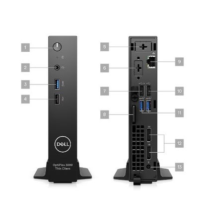 UHD Graphics Wyse 5070 Mini PC Cloud Desktop Dell Thin Client avec 4 Go de RAM et 16 Go de disque dur