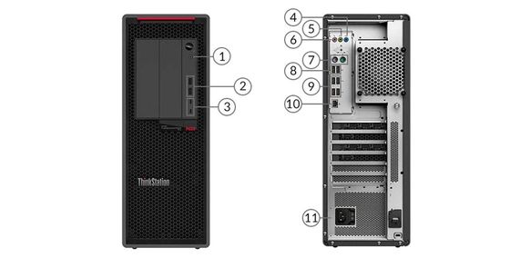 Lenovo Thinkstation p620 Station de travail pour la conception graphique Vitesse du processeur 7200 tours par minute